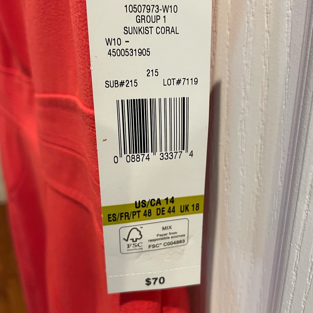 Evan Picone Vibrant Red Sleeveless Midi Dress - Picture 4 of 7